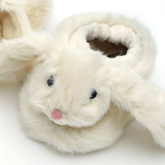 Bunny Baby Slippers Cream - (0-6months)