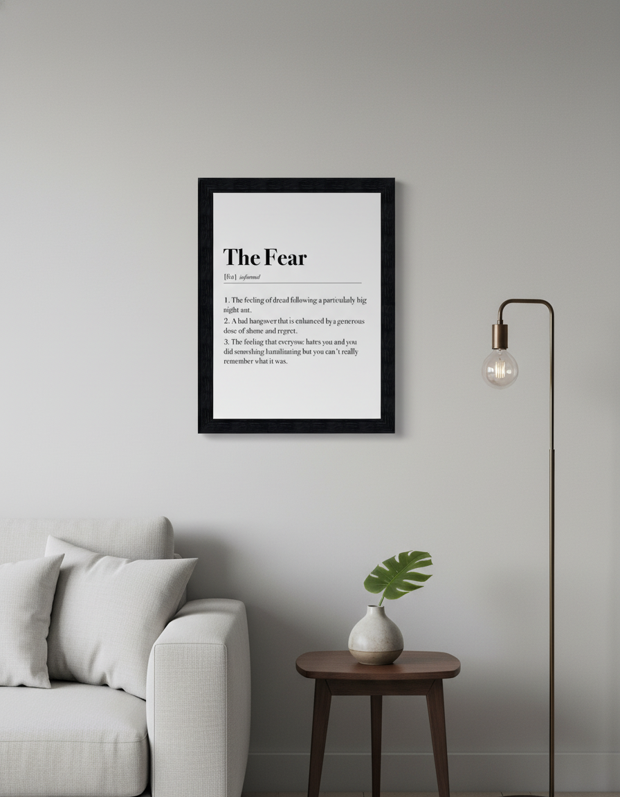 Framed Irish Sayings | The Fear