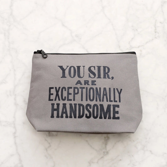 Exceptionally Handsome | Wash Bag | Grey
