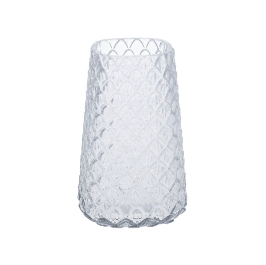 Clear Glass Scale Vase Small