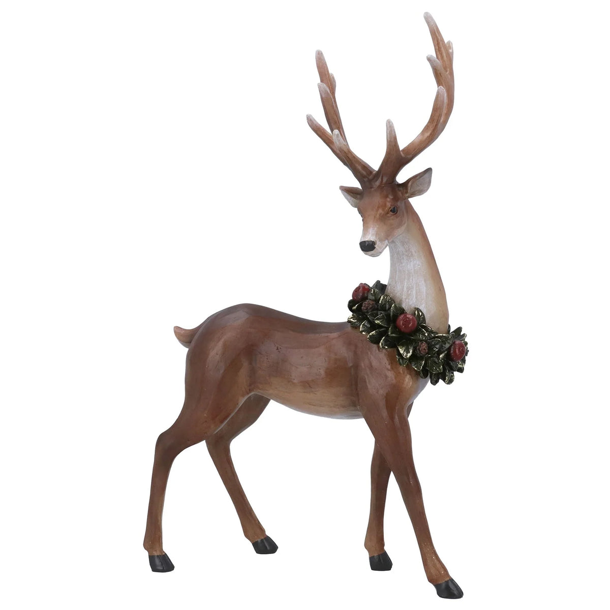 Stag with Fruit & Nut Wreath | 48cm