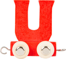 Personalised Name Train | Letter U | Red