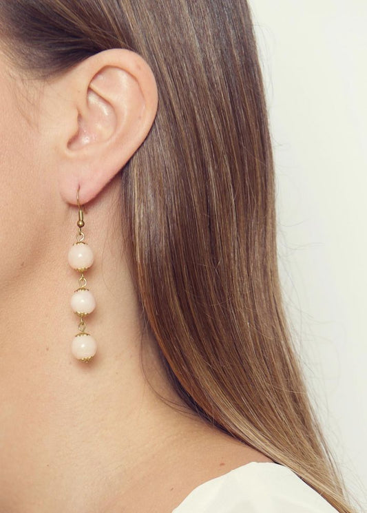 Peach Agate Earrings