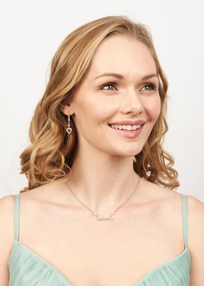 Ivory Pearl Love Chain Necklace