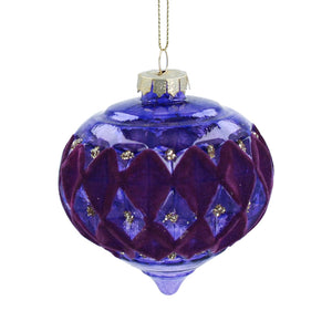 Purple Faceted Glass Ogee