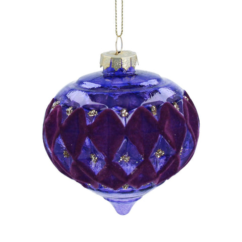 Purple Faceted Glass Ogee