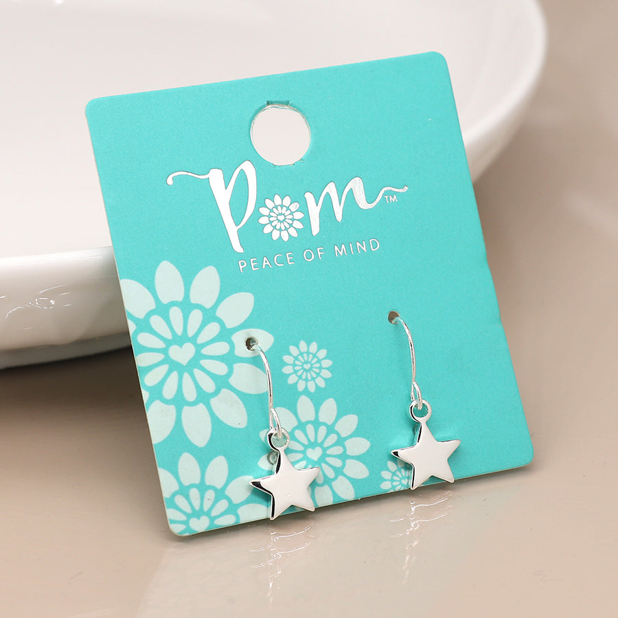 Silver Plated Star Earrings
