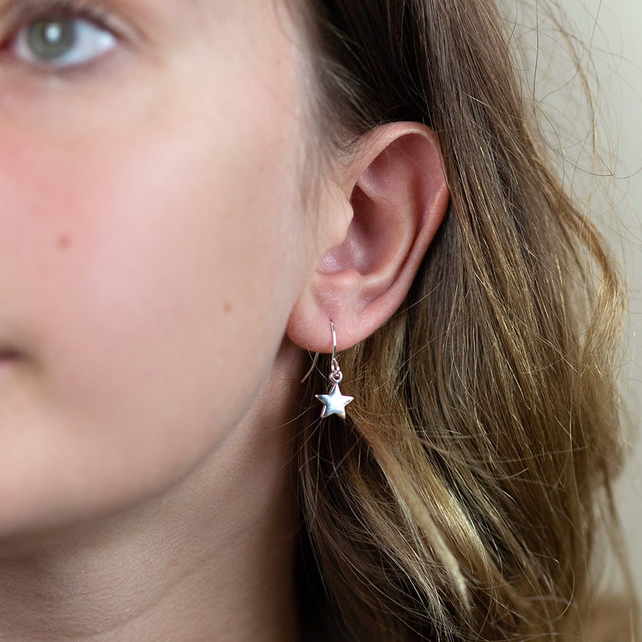 Silver Plated Star Earrings