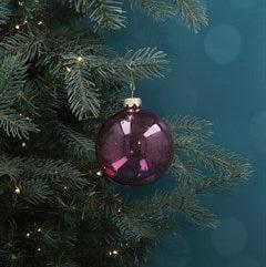 Clear Pink Glass Ball Decoration