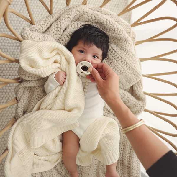 Luxury Cotton Baby Blanket Cream