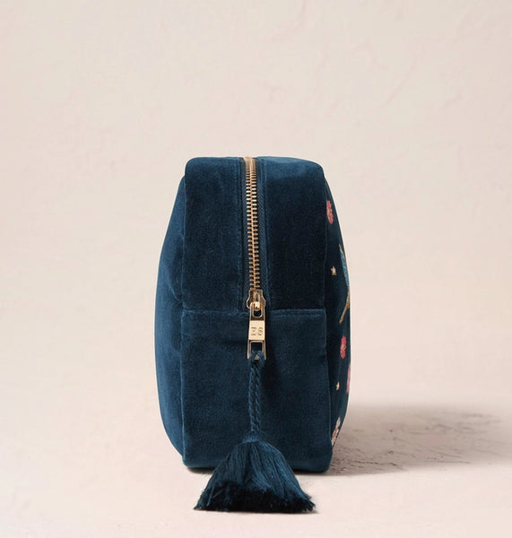 Elizabeth Scarlett | Celestial Wash Bag | Navy Velvet