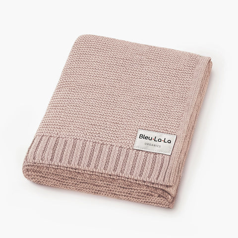 Luxury Cotton Baby Blanket Blush Pink