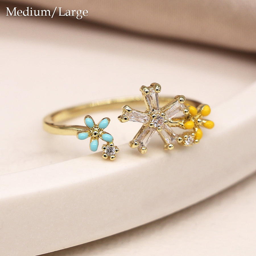 Summer Meadow Crystal Ring M/L