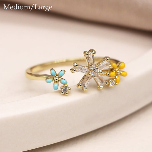 Summer Meadow Crystal Ring M/L