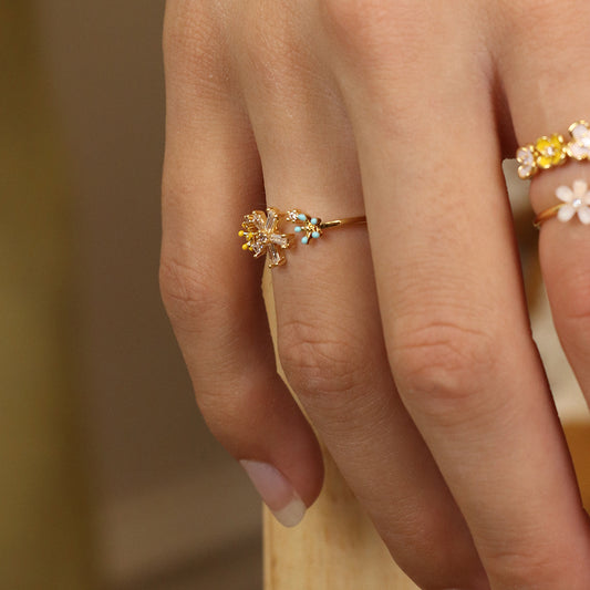 Summer Meadow Crystal Ring M/L