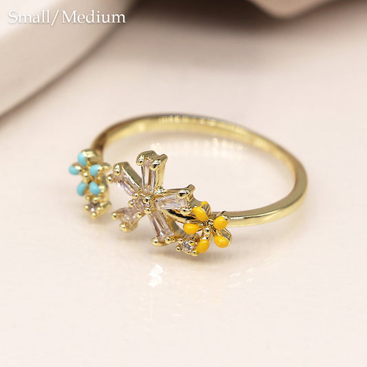 Summer Meadow Crystal Ring S/M