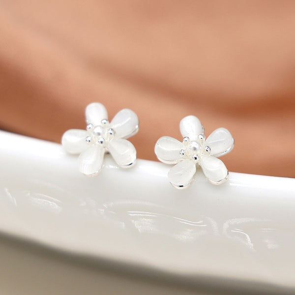 Strawberry & Flower | Silver Plated Triple Stud Set