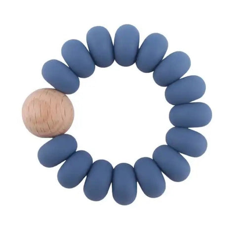 Baby Silicone Teether | Round | Cobalt