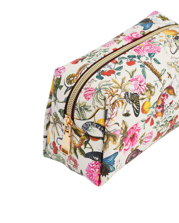 Floral Engravings Cosmetics Pouch