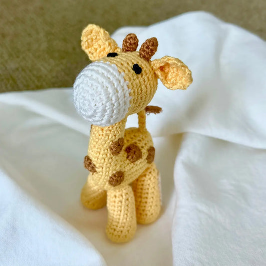 Standing Giraffe Hand Crocheted Rattle