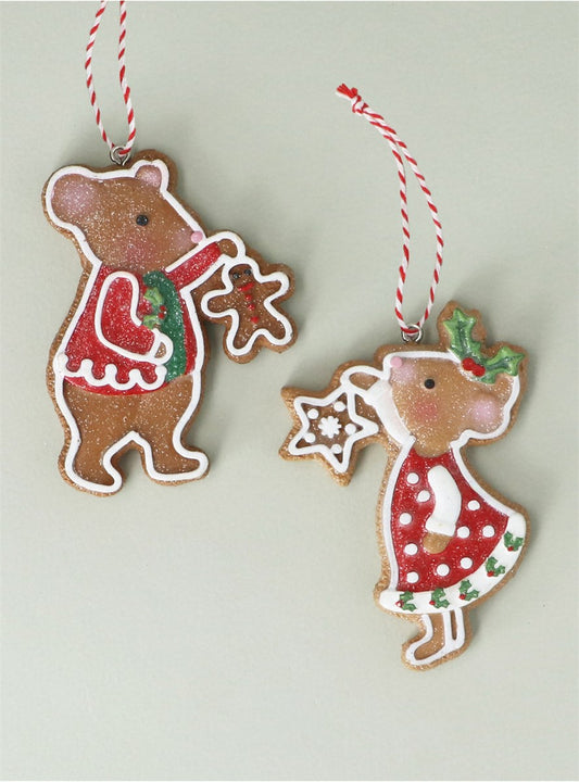 Resin Holly & Alfie Dressed Mouse Decoration