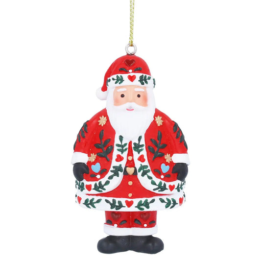 Alpine Resin Santa Decoration