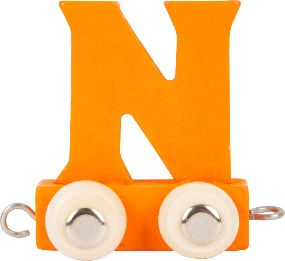 Personalised Name Train | Letter N | Orange