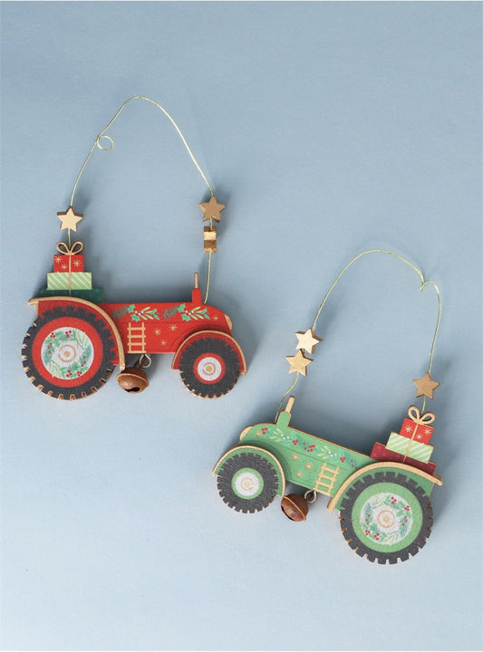 Wood Tractor Decoration