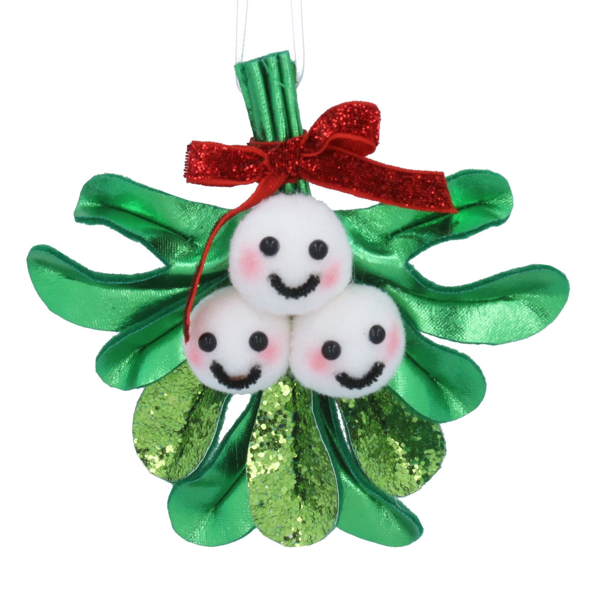Fabric Mistletoe With Smiling Berries Decoration