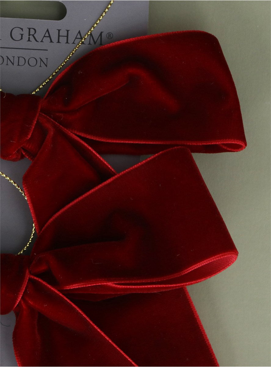 Plum Velvet Bow Dec Pack/2