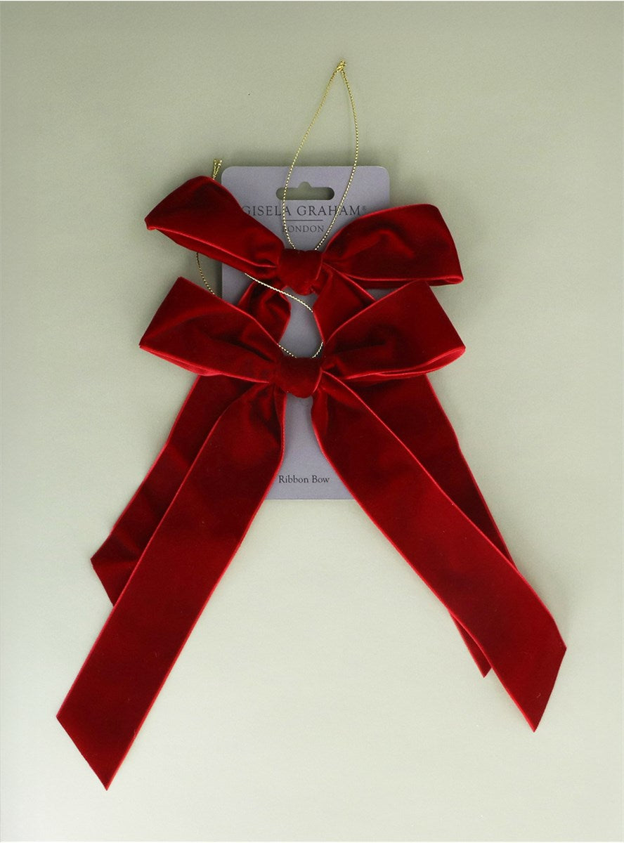Plum Velvet Bow Dec Pack/2
