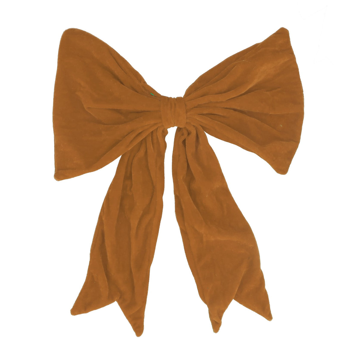 Old Gold Velvet Clip On Bow Large
