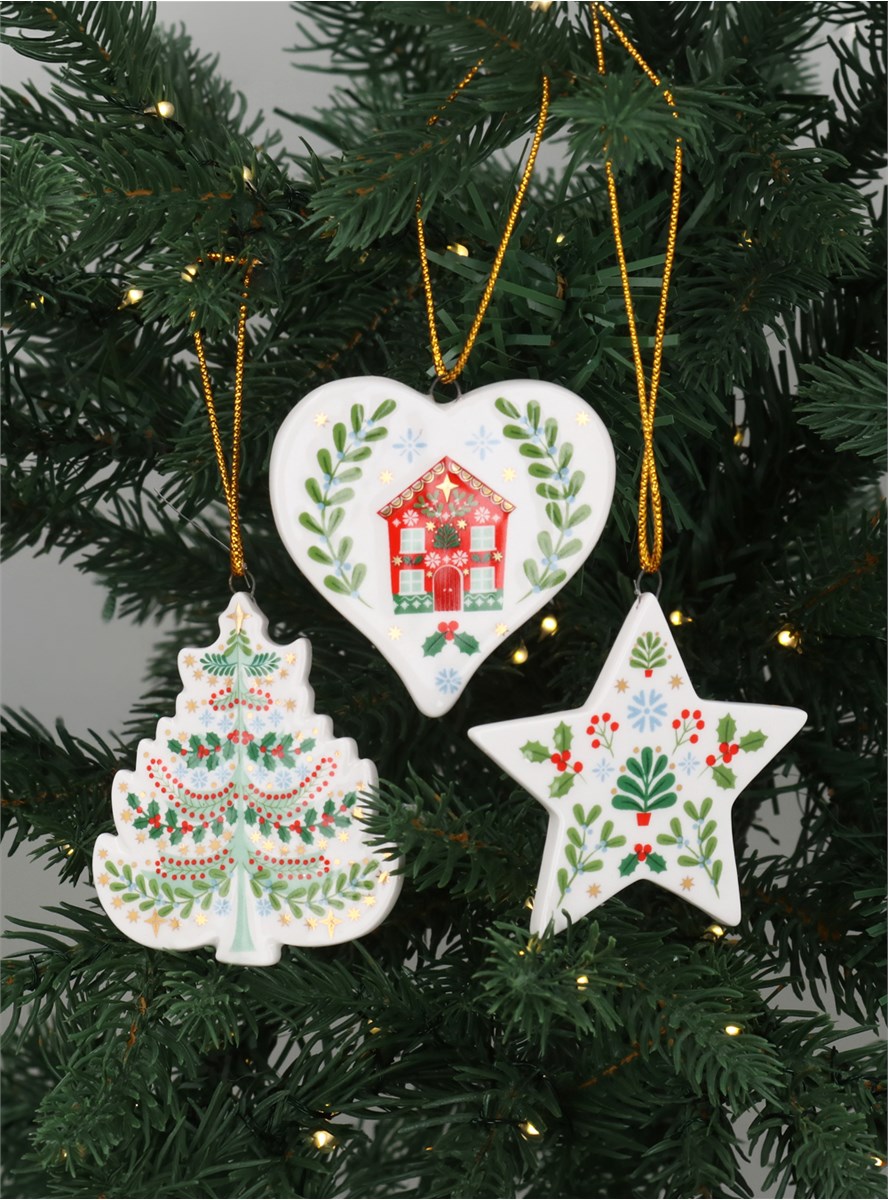 Alpine Hanging Decorations | Heart, Star & Tree