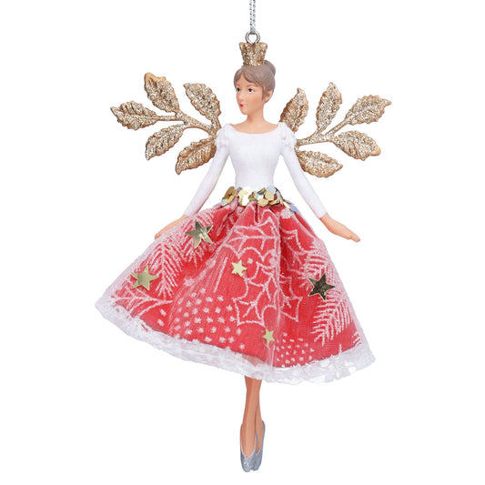 Hanging Decoration | White & Red Iridescent Fairy
