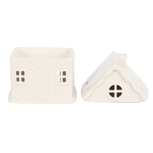 White Christmas Gingerbread House Wax Burner