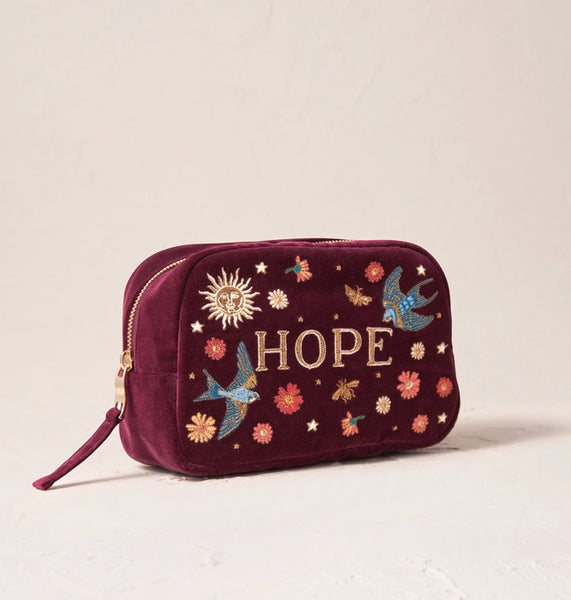 Elizabeth Scarlett | Hope Cosmetics Bag | Plum Velvet