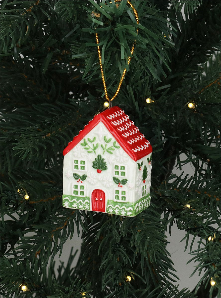 Painted Gingerbread Houses | Hanging Decorations