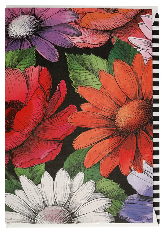 Greeting Card with Colourful Floral Design