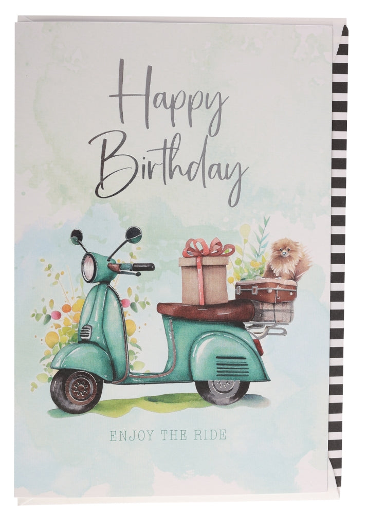 Birthday Card with Vespa Design