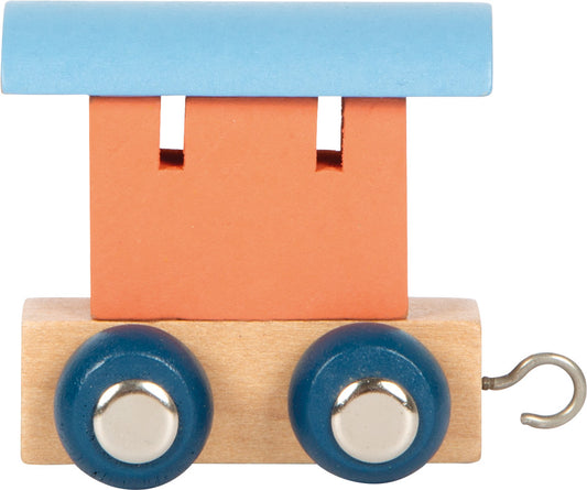 Personalised Name Train | Polar Train Car Salmon & Ice Blue