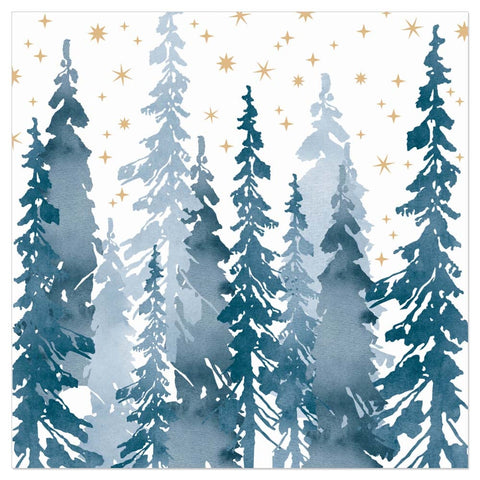 Napkins | Christmas Forest Blue | 33x33cm