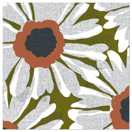 Napkin Daisy Green