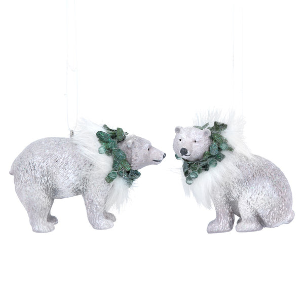 Resin Dec | Polar Bear w Wreath