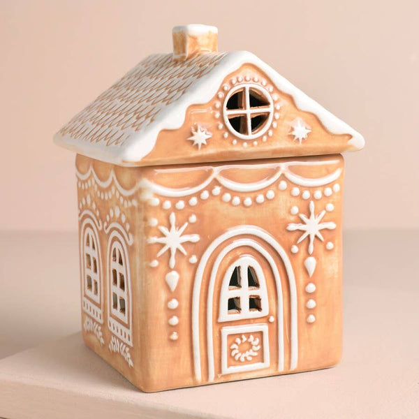 Ceramic Gingerbread House Wax Burner