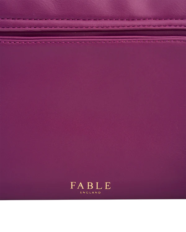 Floral Engravings Plum Crossbody Handbag