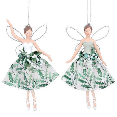 Fairy Decorations with White Berry Holly Skirts