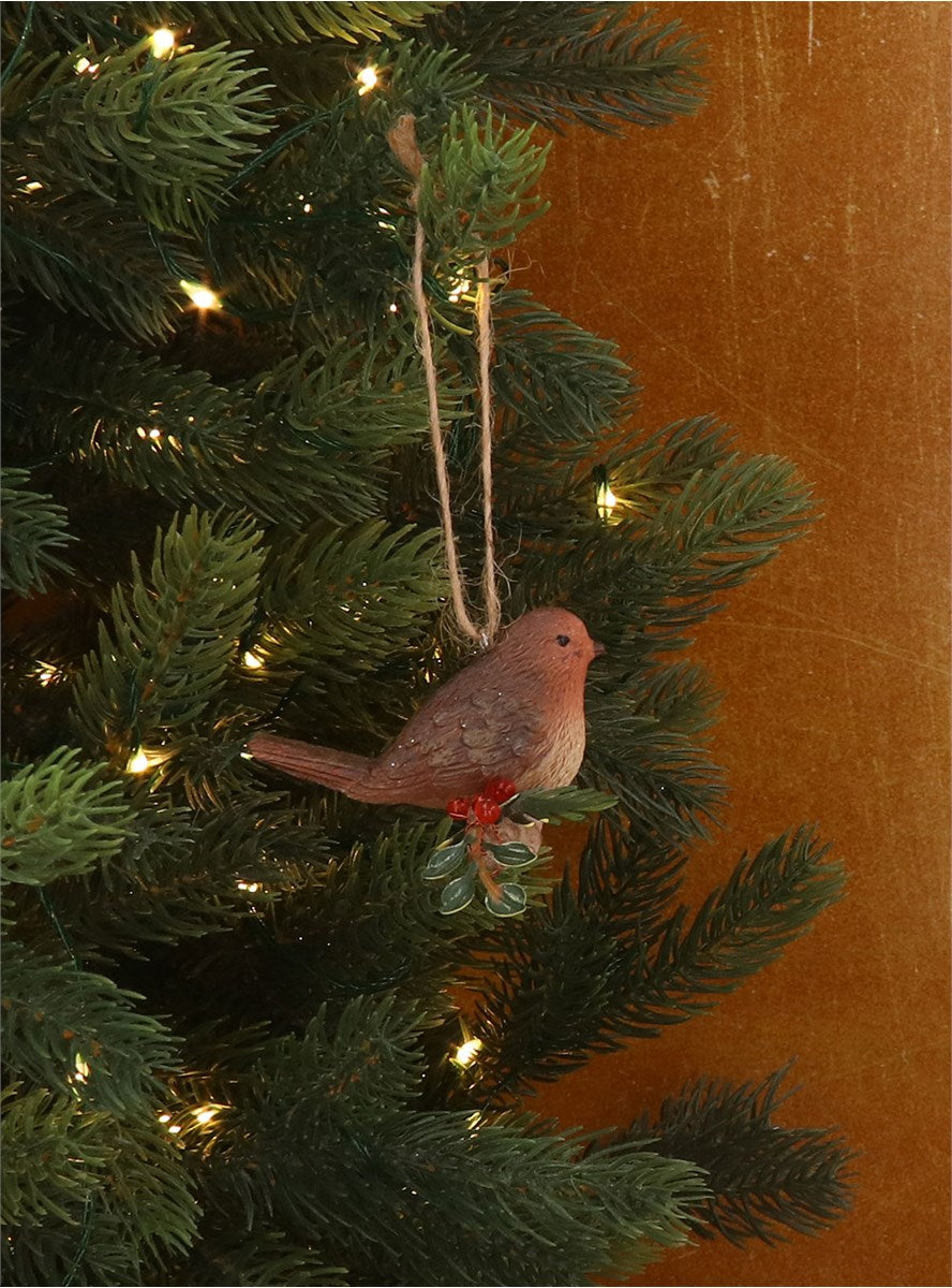 Resin Decoration | Robin on Holly