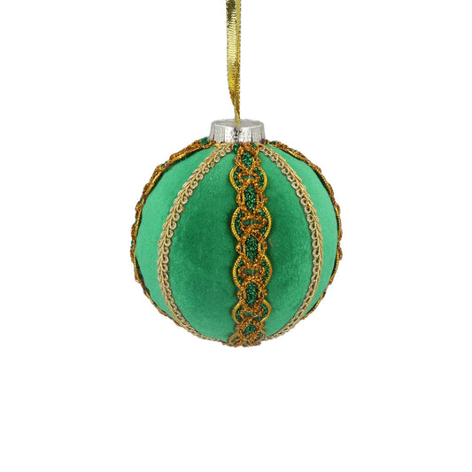 Green Flocked Braid Ball Dec