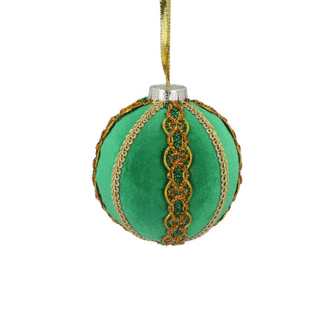 Green Flocked Braid Ball Dec