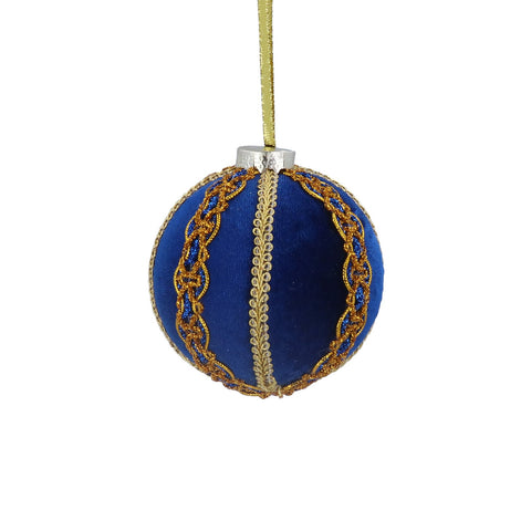 Blue Flock/Gold Braid Ball Dec